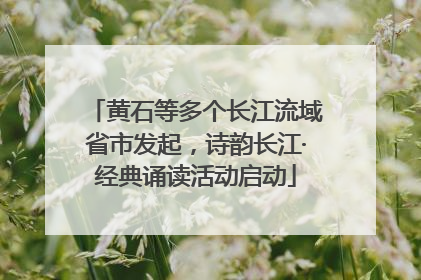 黄石等多个长江流域省市发起，诗韵长江·经典诵读活动启动
